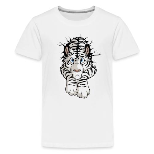STUCK Tiger White (double-sided) - Kids' Premium T-Shirt