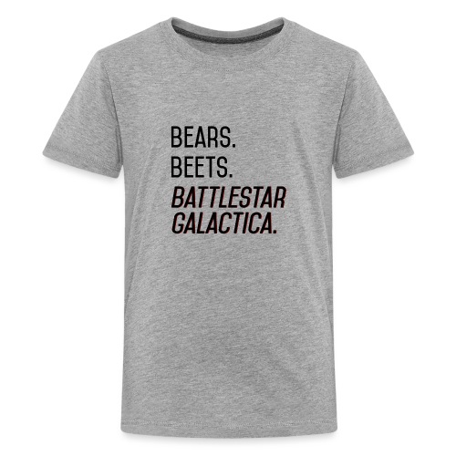 Bears. Beets. Battlestar Galactica. (Black & Red) - Kids' Premium T-Shirt