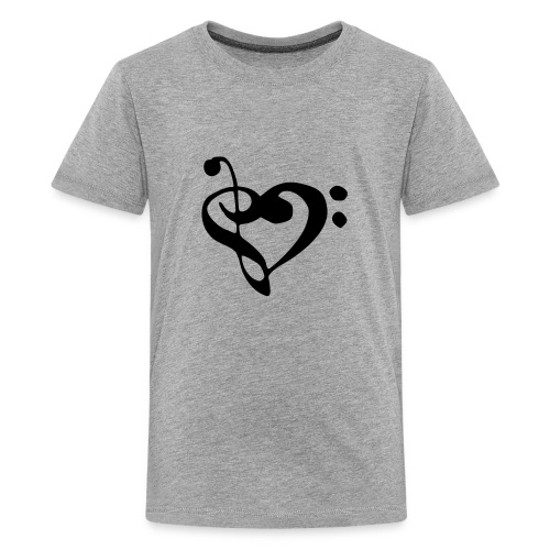 musical note with heart - Kids' Premium T-Shirt