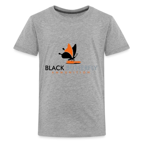 Black Butterfly Floating Logo - Kids' Premium T-Shirt