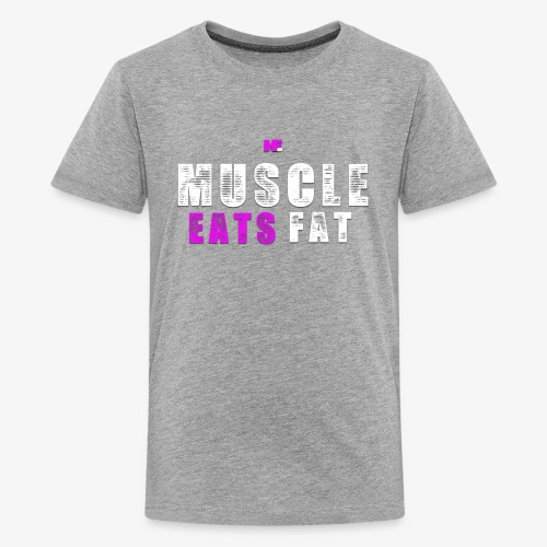 Muscle Eats Fat (Breast Cancer Awareness) - Kids' Premium T-Shirt