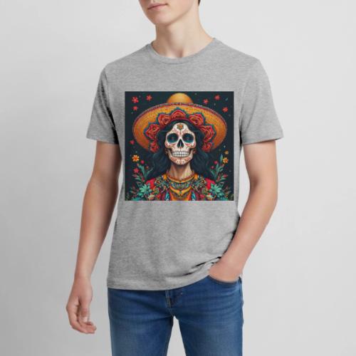 Charra Skull Art | Traditional Mexican Design - Kids' Premium T-Shirt