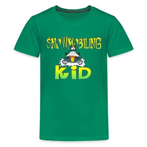 Snowmobiling Kid - Kids' Premium T-Shirt