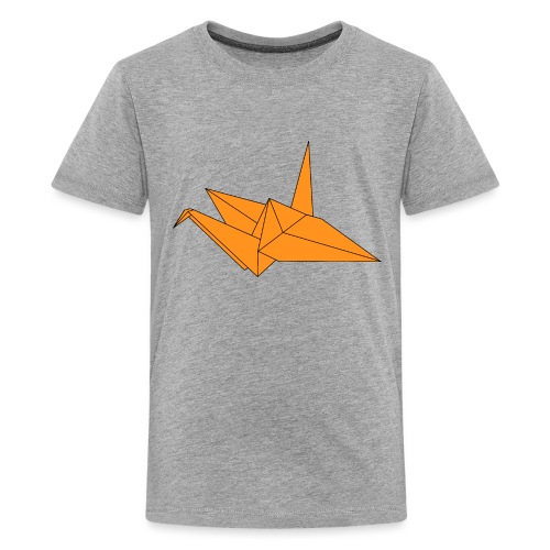 Origami Paper Crane Design - Orange - Kids' Premium T-Shirt