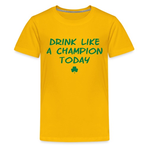 Drink Like A Champion Shamrock - Kids' Premium T-Shirt
