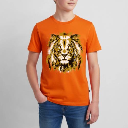 Grunge Lion Head Portrait Drawing - Vintage Lion - Kids' Premium T-Shirt