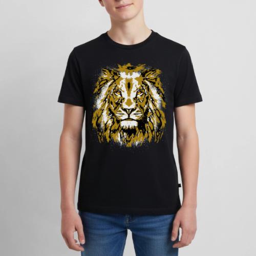 Grunge Lion Head Portrait Drawing - Vintage Lion - Kids' Premium T-Shirt