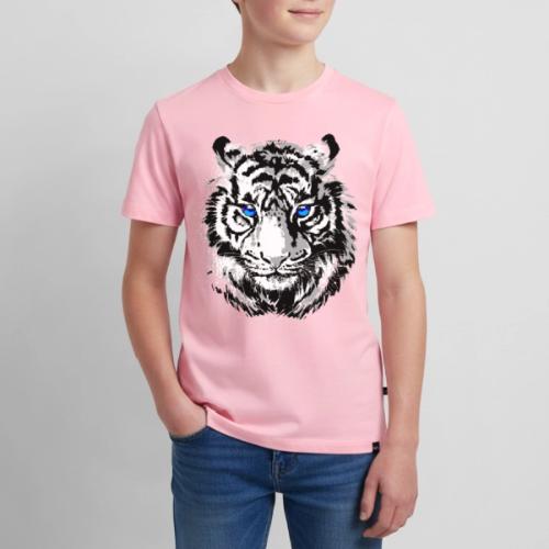 White Tiger Head Portrait - Wildlife Big Cats - Kids' Premium T-Shirt