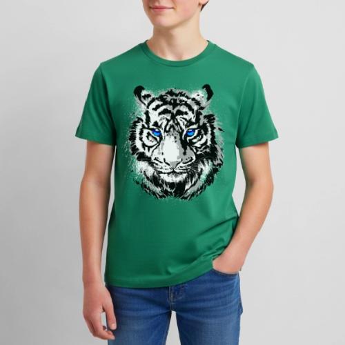 White Tiger Head Portrait - Wildlife Big Cats - Kids' Premium T-Shirt