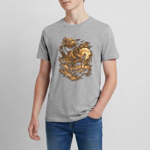 Pit Bull Howling Moon Fantasy Forest Tee - Kids' Premium T-Shirt
