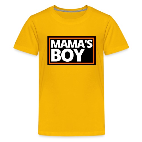 MAMA's Boy (Motorcycle Black, Orange & White Logo) - Kids' Premium T-Shirt