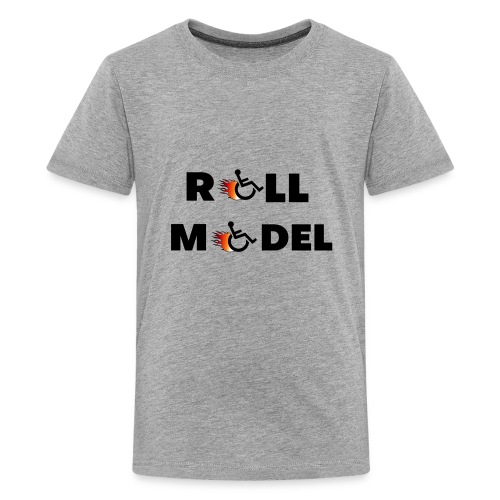 Roll model in a wheelchair, for wheelchair users - Kids' Premium T-Shirt