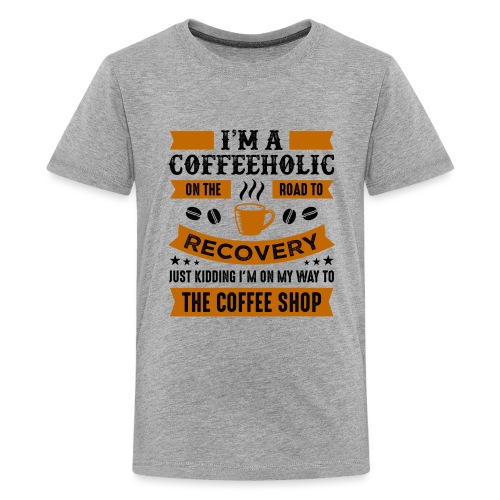 Am a coffee holic on the road to recovery 5262184 - Kids' Premium T-Shirt