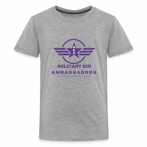 Military Kid Ambassador Purple Logo - Kids' Premium T-Shirt