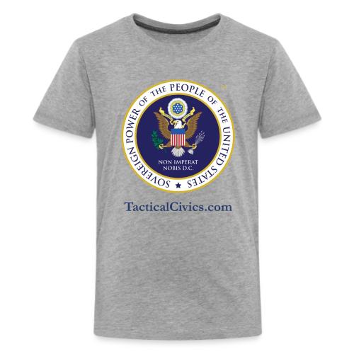 The People's Seal with blue url - Kids' Premium T-Shirt