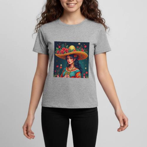 Mexican Design, Regional Mexican Charro Woman - Kids' Premium T-Shirt