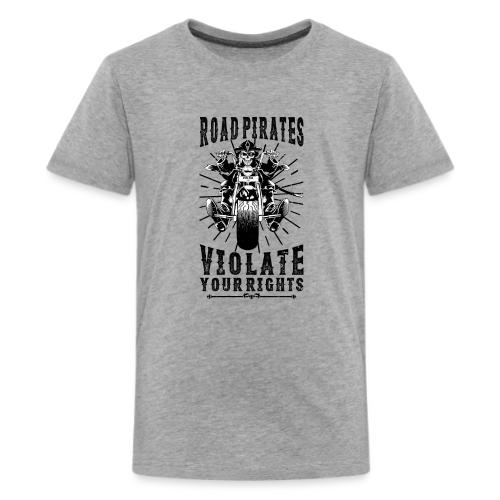 Road Pirates Violate Your Rights - Black Version - Kids' Premium T-Shirt