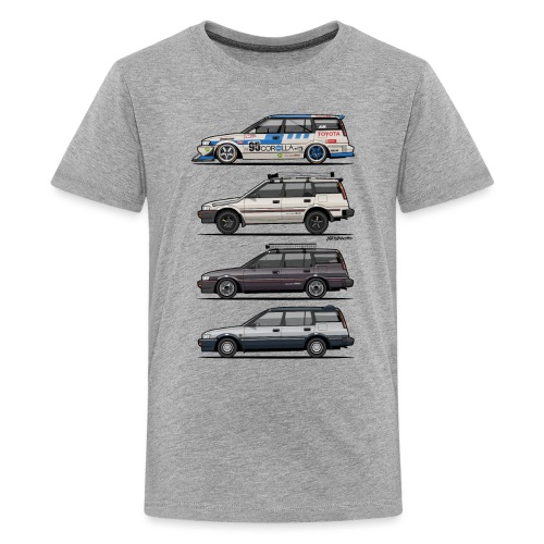 Stack of Toyota Corolla E90 - Kids' Premium T-Shirt