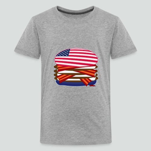 USA Burger by Virtual Cheeseburger - Kids' Premium T-Shirt
