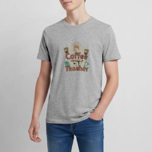 HALF COFFE HALF TEACHER. - Kids' Premium T-Shirt