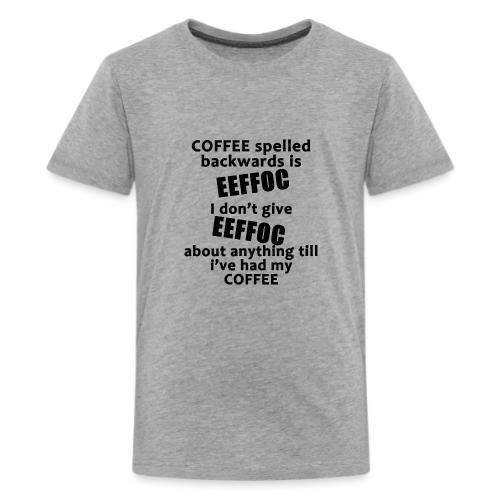 Coffee spelled backwards - Kids' Premium T-Shirt