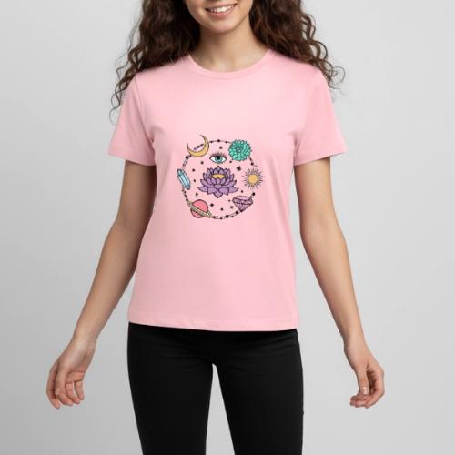 Healing Crystal, Moon, Flower, Sun - Kids' Premium T-Shirt