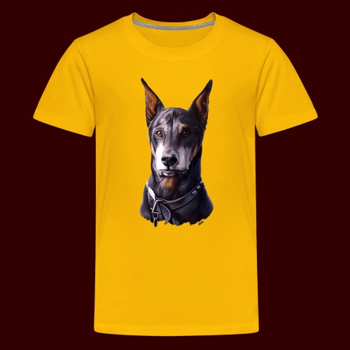 Doberman Pinscher Dog Art - Kids' Premium T-Shirt