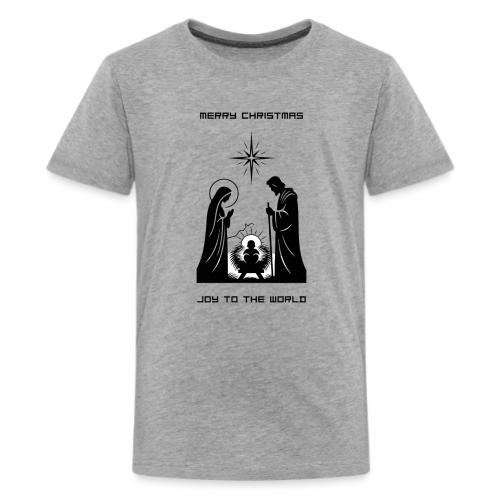 Joy to the World T-Shirt | Minimalist Nativity - Kids' Premium T-Shirt