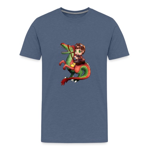 Poet Raptor Riding - Kids' Premium T-Shirt
