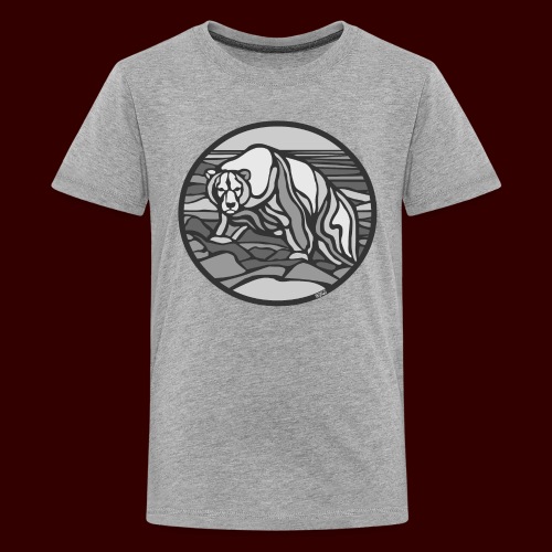 Stained Glass Bear Tribal Art - Kids' Premium T-Shirt