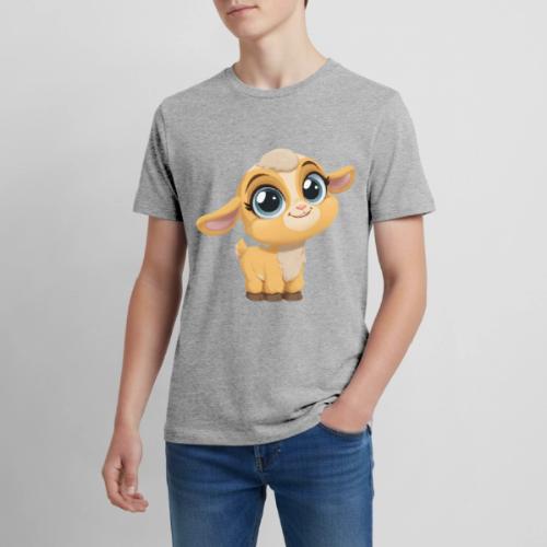 Sweet Cartoon Baby Goat with Joyful Smile - Kids' Premium T-Shirt
