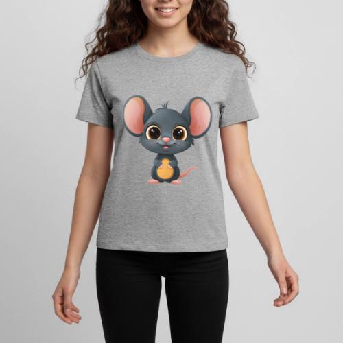 Joyful Cartoon Baby Mouse Smiling Brightly - Kids' Premium T-Shirt