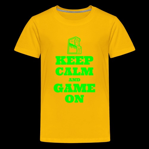 Keep Calm and Game On | Retro Gamer Arcade - Kids' Premium T-Shirt