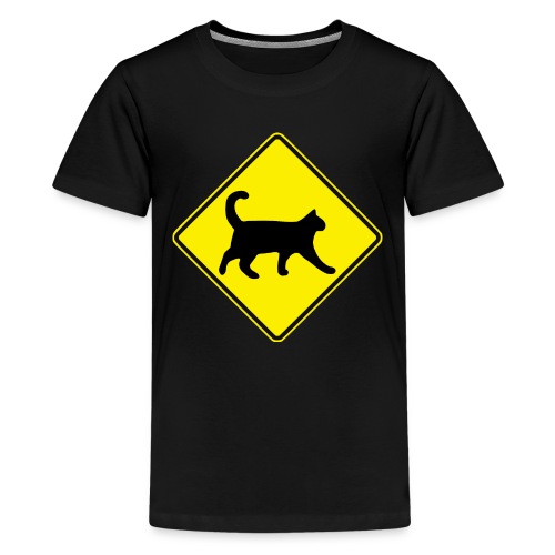 australien road sign cat - Kids' Premium T-Shirt