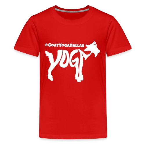 Goat Yoga Dallas White Logo - Kids' Premium T-Shirt