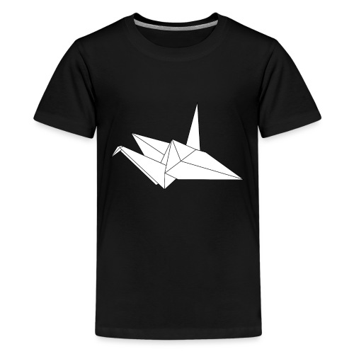 Origami Paper Crane Design - White - Kids' Premium T-Shirt