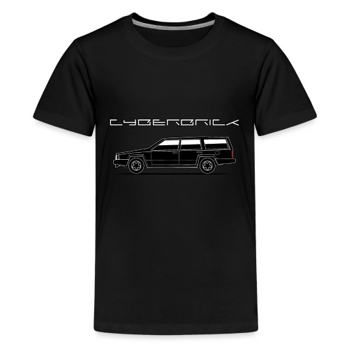 Cyberbrick Future Electric Wagon Black Outlines - Kids' Premium T-Shirt