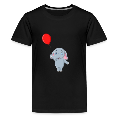 Baby Elephant Holding A Balloon - Kids' Premium T-Shirt