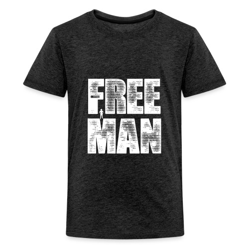 FREE MAN - White Graphic - Kids' Premium T-Shirt