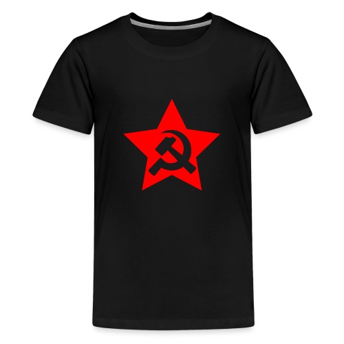 red and white star hammer and sickle - Kids' Premium T-Shirt