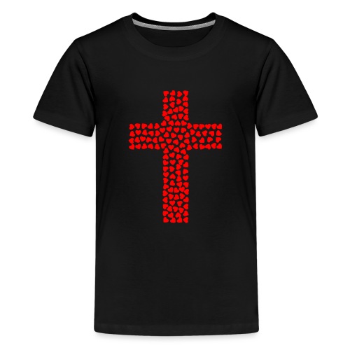 Jesus Love heart cross - Kids' Premium T-Shirt