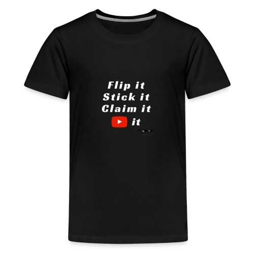 Flip It White Design T-Shirt - Back Flip Inverted - Kids' Premium T-Shirt