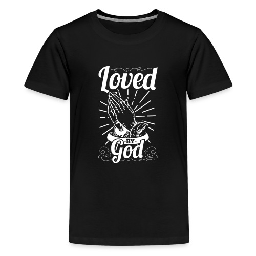 Loved By God - Alt. Design (White Letters) - Kids' Premium T-Shirt