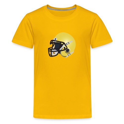yellow football helmet - Kids' Premium T-Shirt