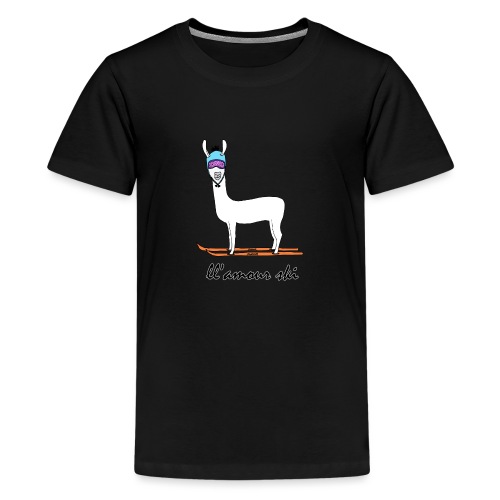Skiin' llama - Kids' Premium T-Shirt