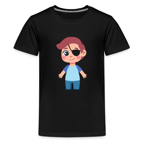 Boy with eye patch - Kids' Premium T-Shirt