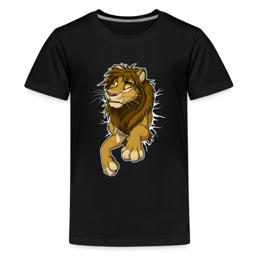 STUCK Lion (white cracks) - Kids' Premium T-Shirt