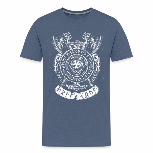 Wolf Soul - Wolfhead horns axes runes gift ideas - Kids' Premium T-Shirt
