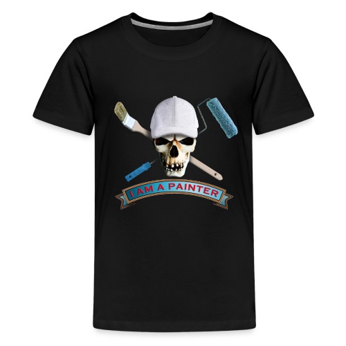 painter_skull_brush_092016_c - Kids' Premium T-Shirt