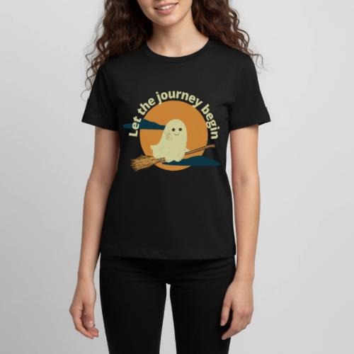 Let the Halloween Journey Begin | Ghost on Broom - Kids' Premium T-Shirt